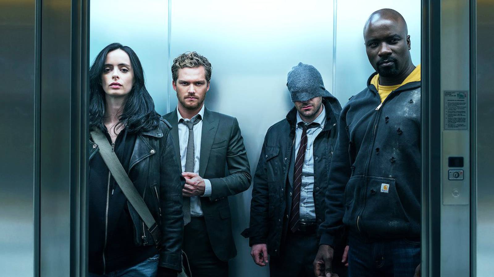 Jessica Jones, Iron Fist, Daredevil, and Luke Cage in Marvel's The Defenders