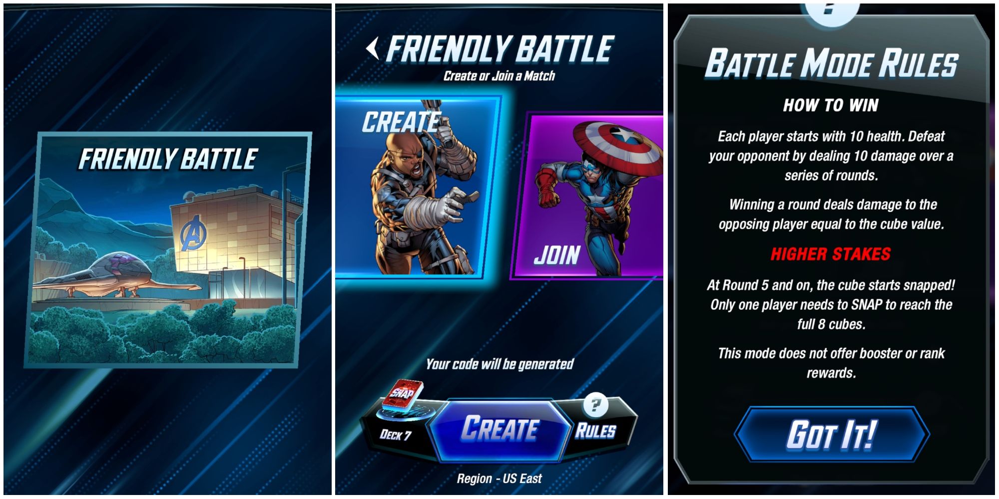 marvel snap friendly battle mode pvp rules