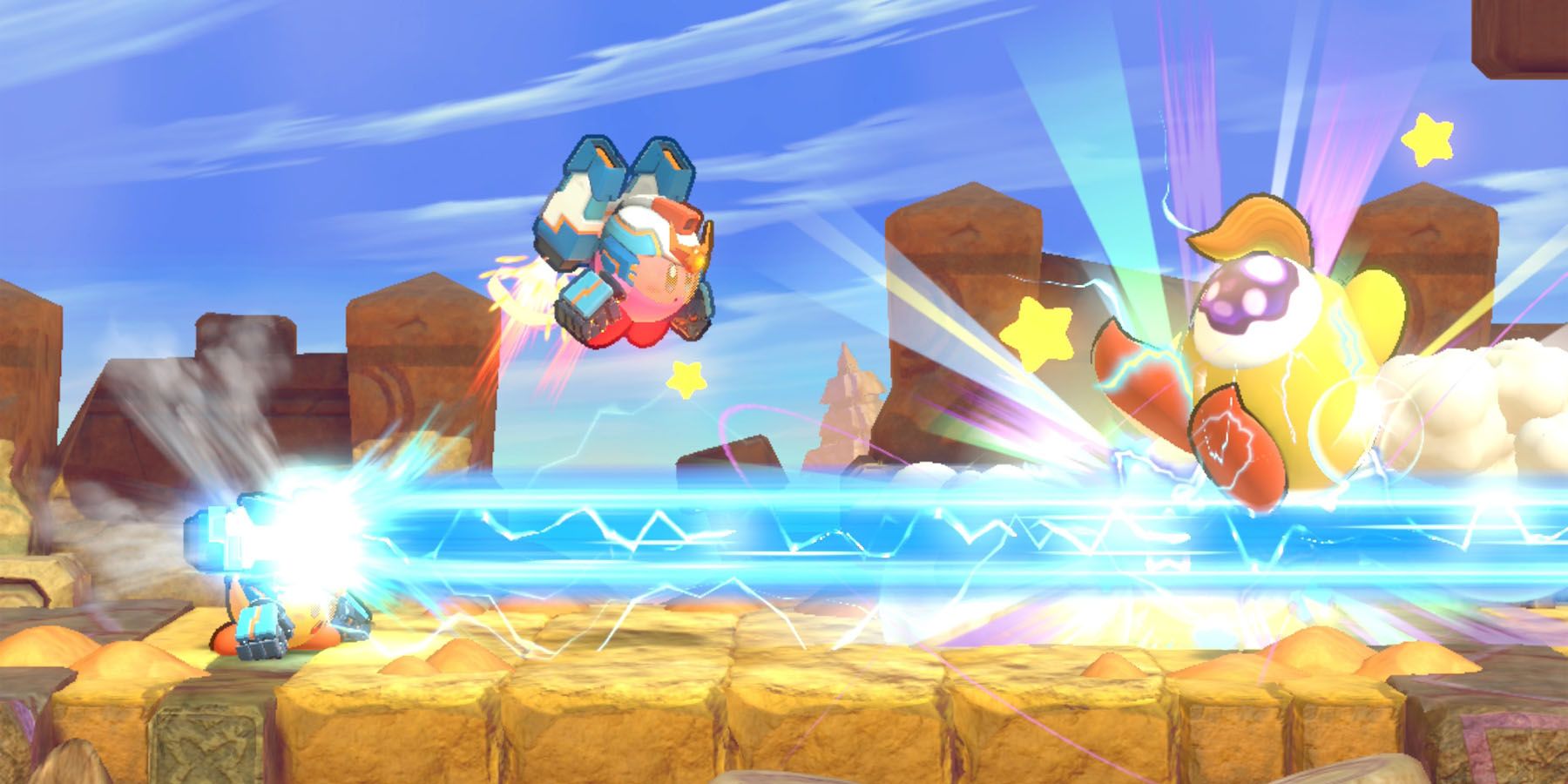 Kirby con il suo potere Mecha