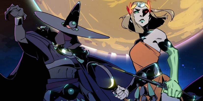 Melinoe and Hecate in a cinematic from the Hades 2 reveal trailer