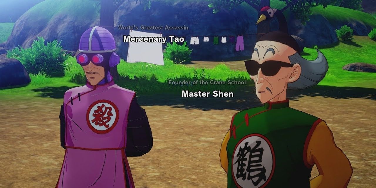 Mercenary Tao and Master Shen in DBZ Kakarot