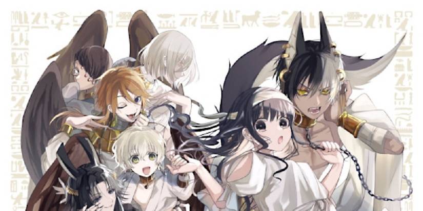 Official artwork of the cast of the Merit Egyptian God manga