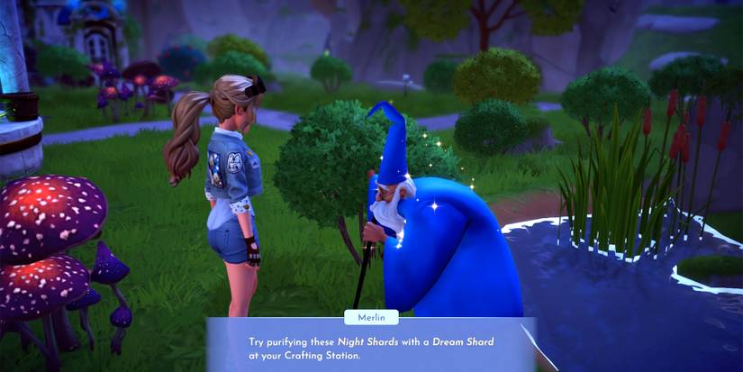 merlin explains how to purify shards in disney dreamlight valley