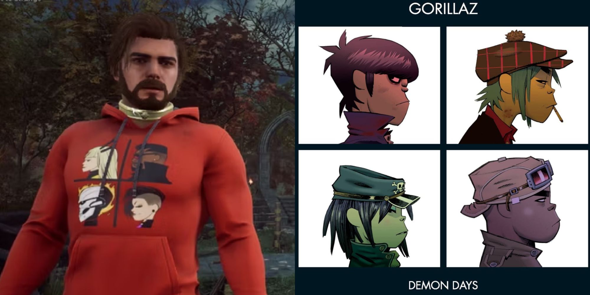 This hoodie cosmetic is sporting a twist on the Demon Days album cover