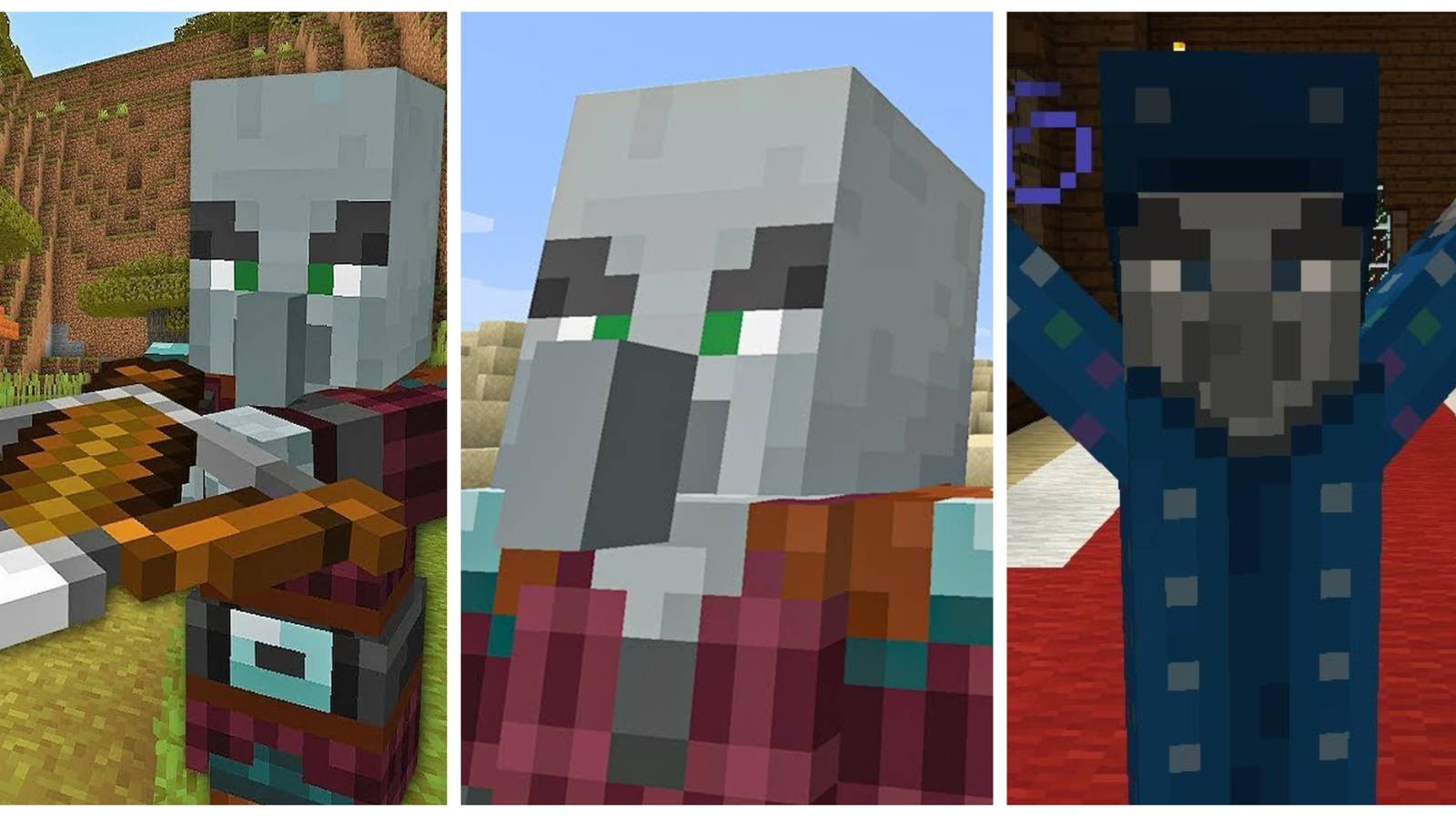 pillagers and illusioner in minecraft