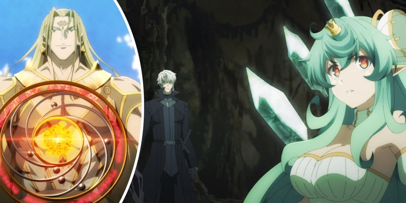 Misfit of Demon King Academy Season II episode 1, review Heavenly Father God NousGalia and Great Spirit Leno with Shin Reglia 