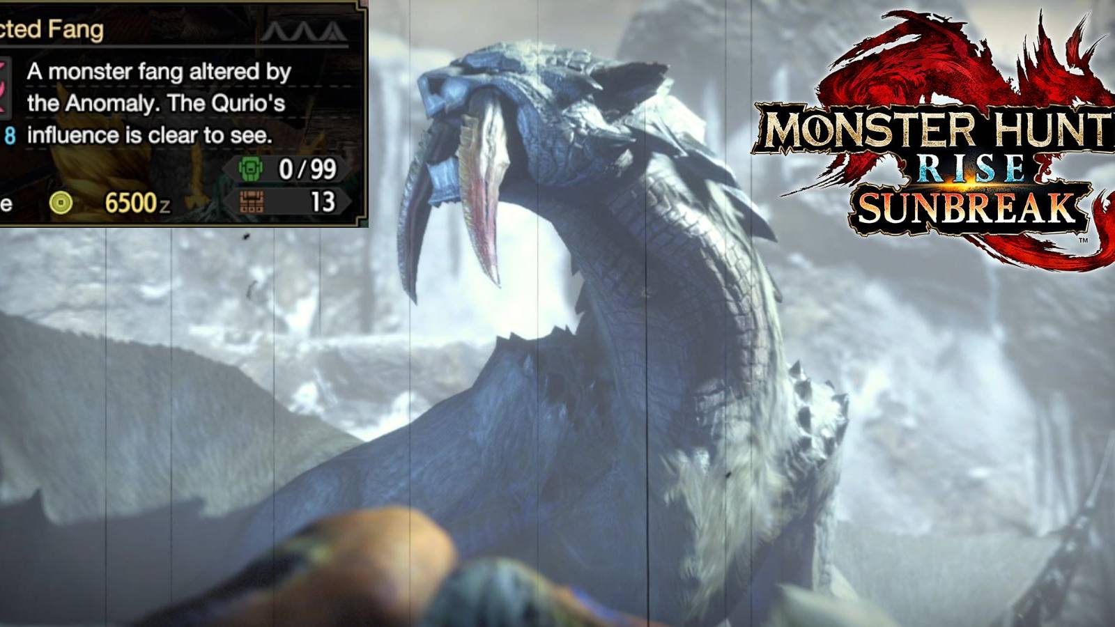 monster hunter rise barioth how to get afflicted fang