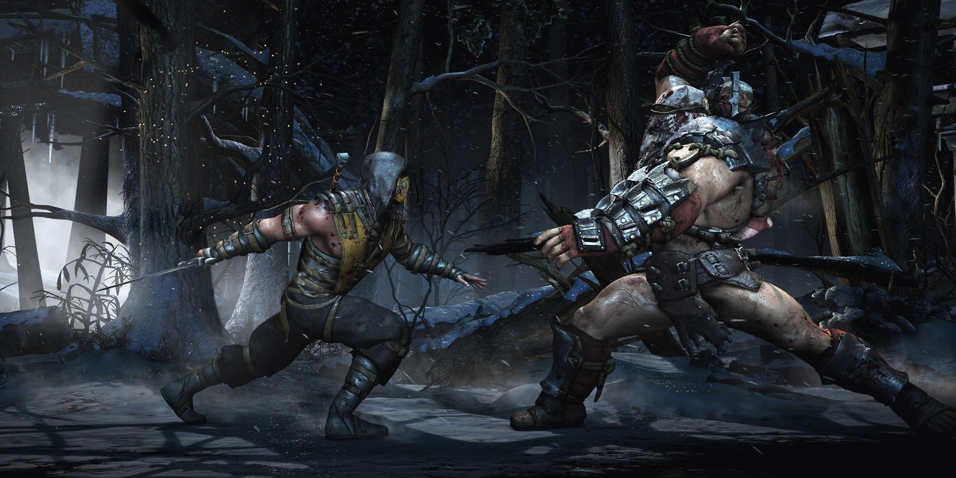 Scorpion about to attack an enemy in Mortal Kombat X