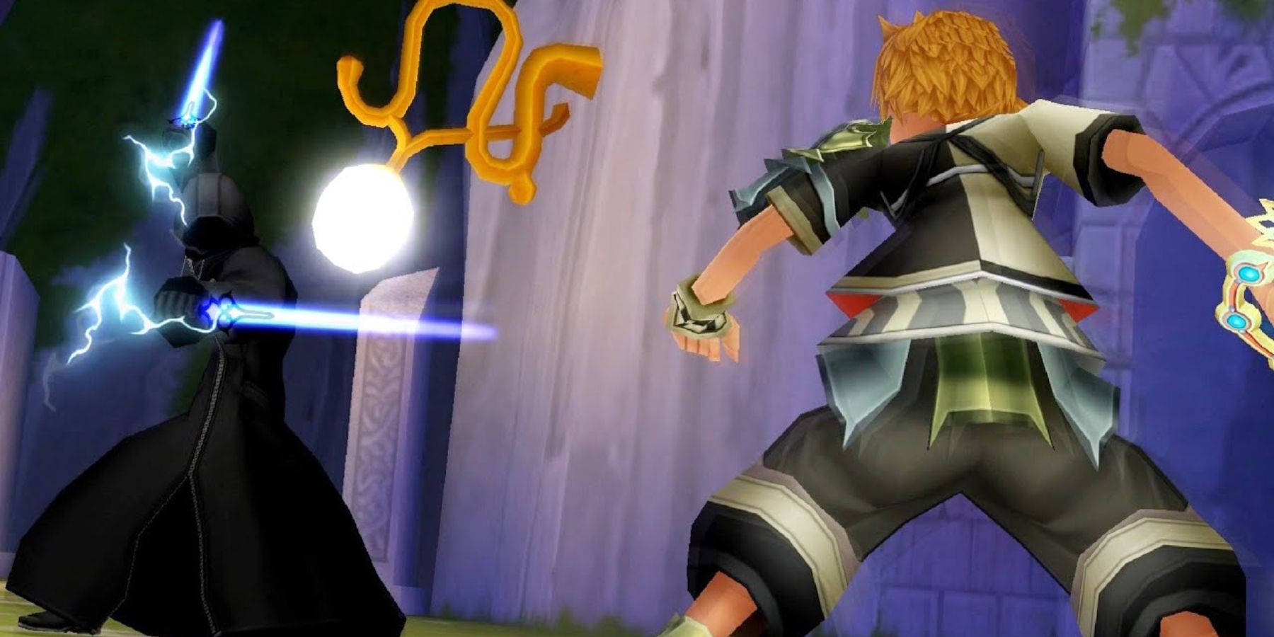 Ventus faces the Mysterious Figure in Kingdom Hearts Birth By Sleep