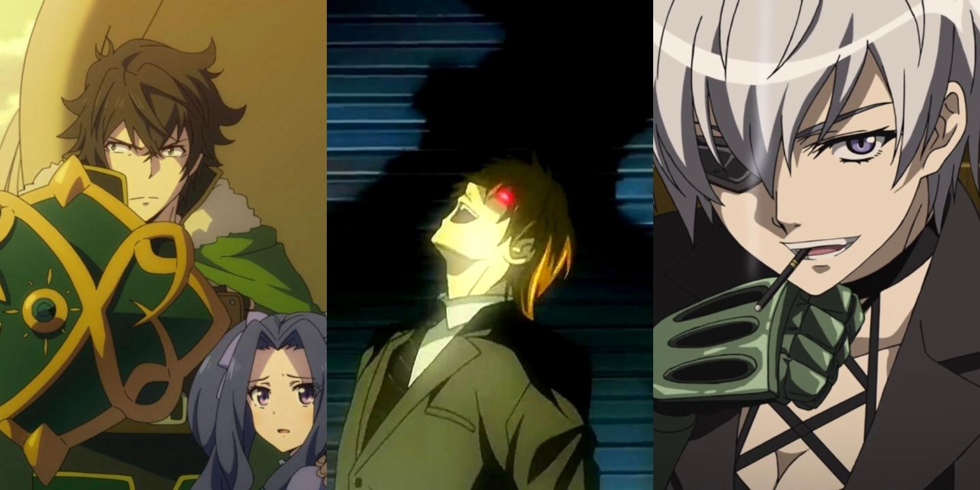 Naofumi Iwatani and Melty in The Rising of the Shield Hero, Light Yagami in Death Note, Najenda in Akame Ga Kill!