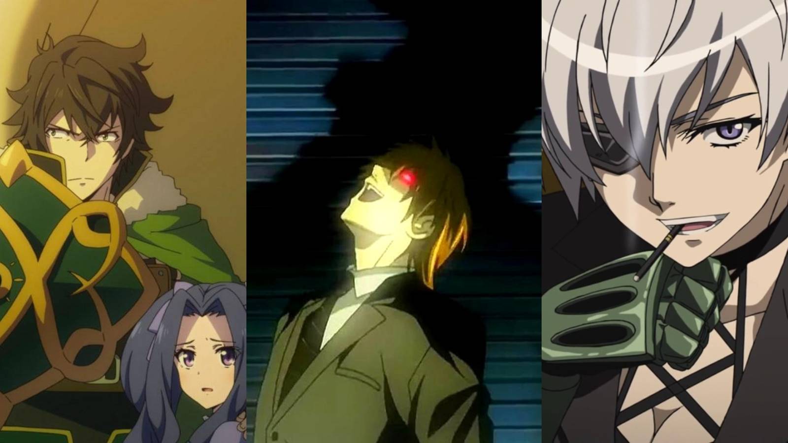 Naofumi Iwatani and Melty in The Rising of the Shield Hero, Light Yagami in Death Note, Najenda in Akame Ga Kill!