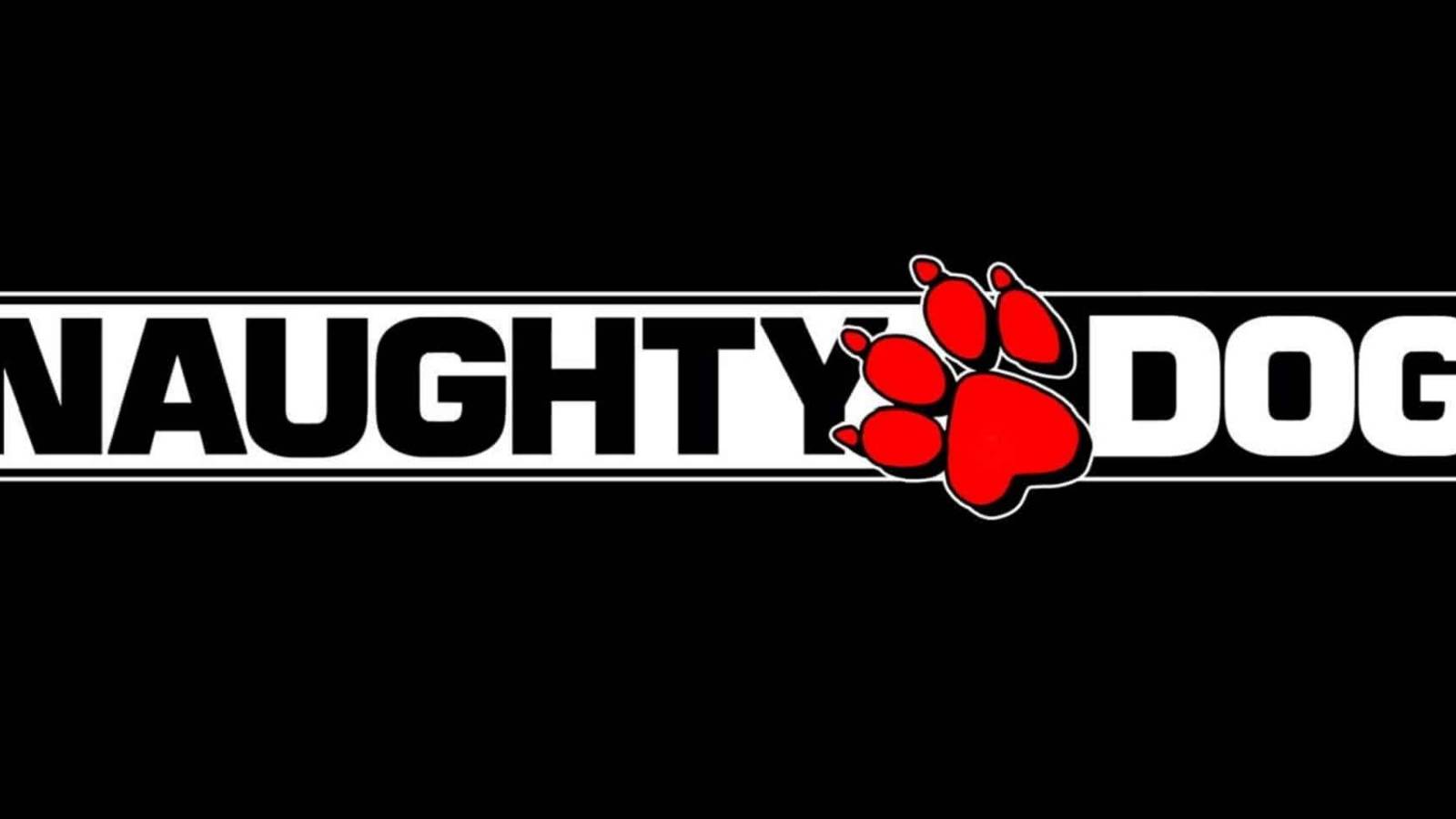 The Naughty Dog logo on a black background