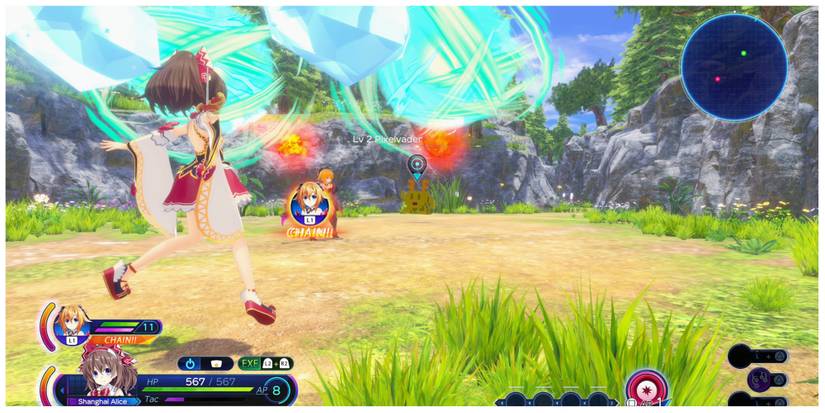 using a chain in battle in Neptunia: Sisters Vs. Sisters