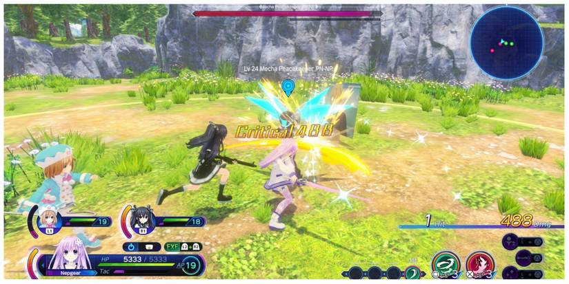 a battle in Neptunia: Sisters Vs. Sisters