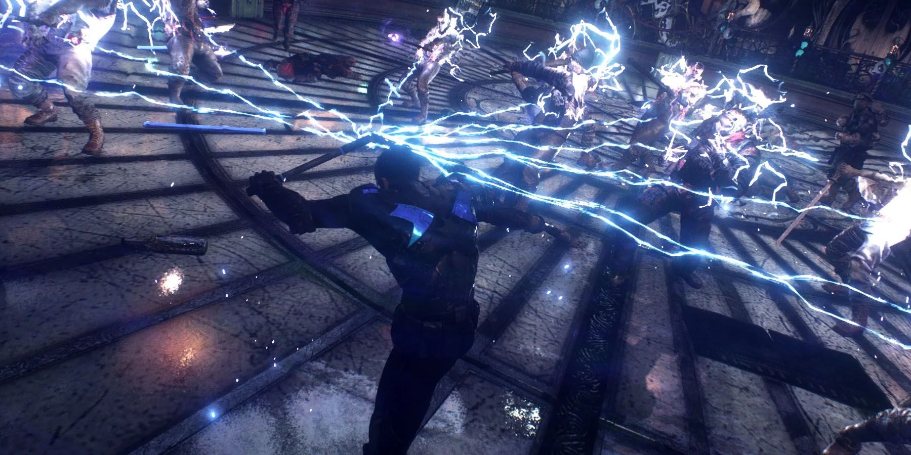 Nightwing doing an AOE attack