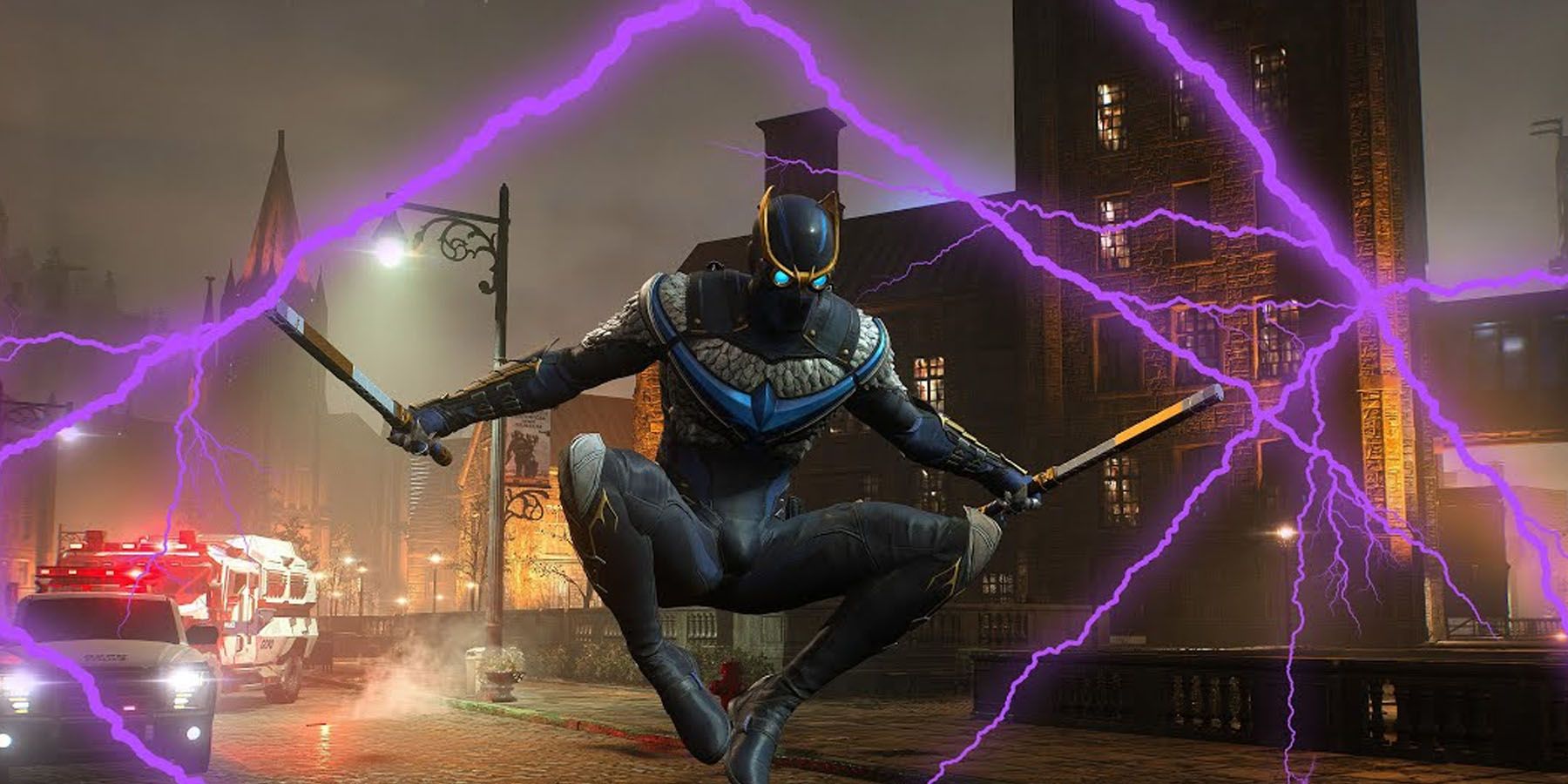 Nightwing doing an attack