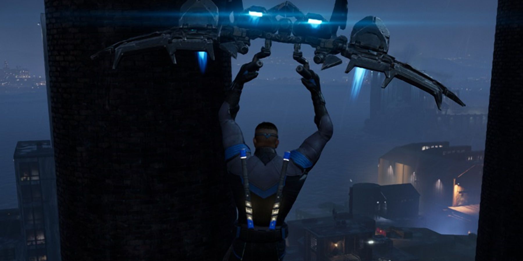 Nightwing using his glider