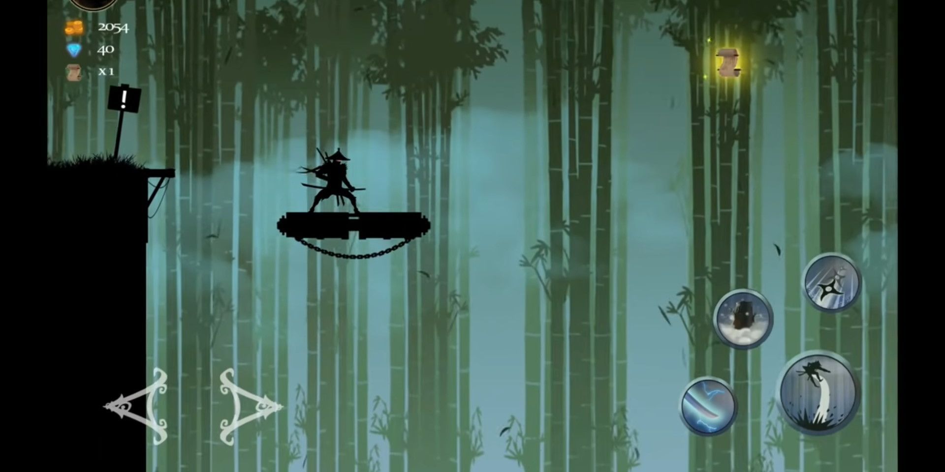 A screenshot from the video game Ninja Arashi
