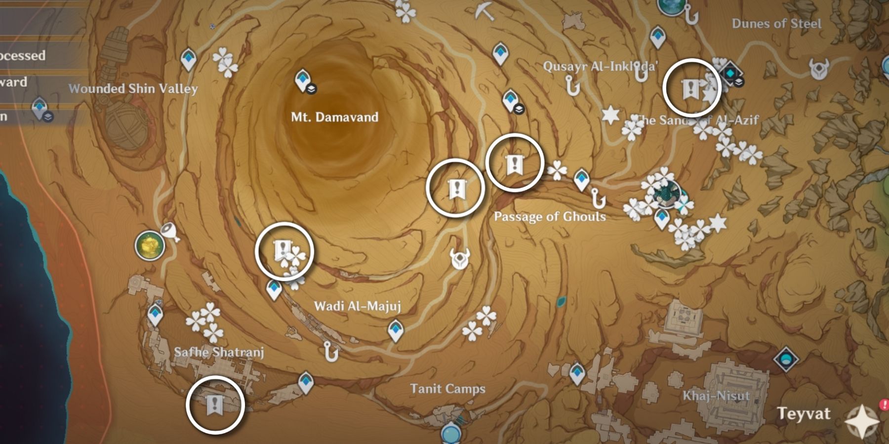 obelisk location on the genshin impact map