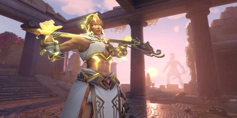 The Junker Queen's Zeus skin in Overwatch 2's Battle for Olympus event