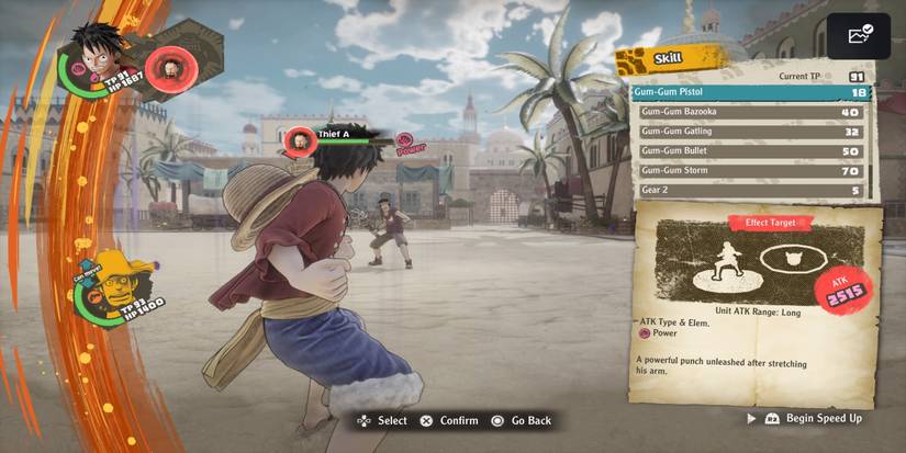 ONE PIECE ODYSSEY Skill Menu