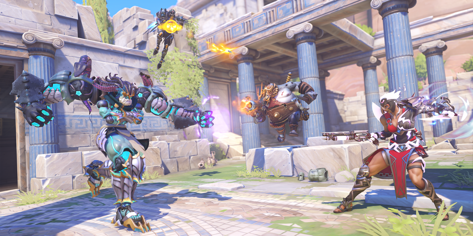 overwatch 2 bataille pour olympus héros combats