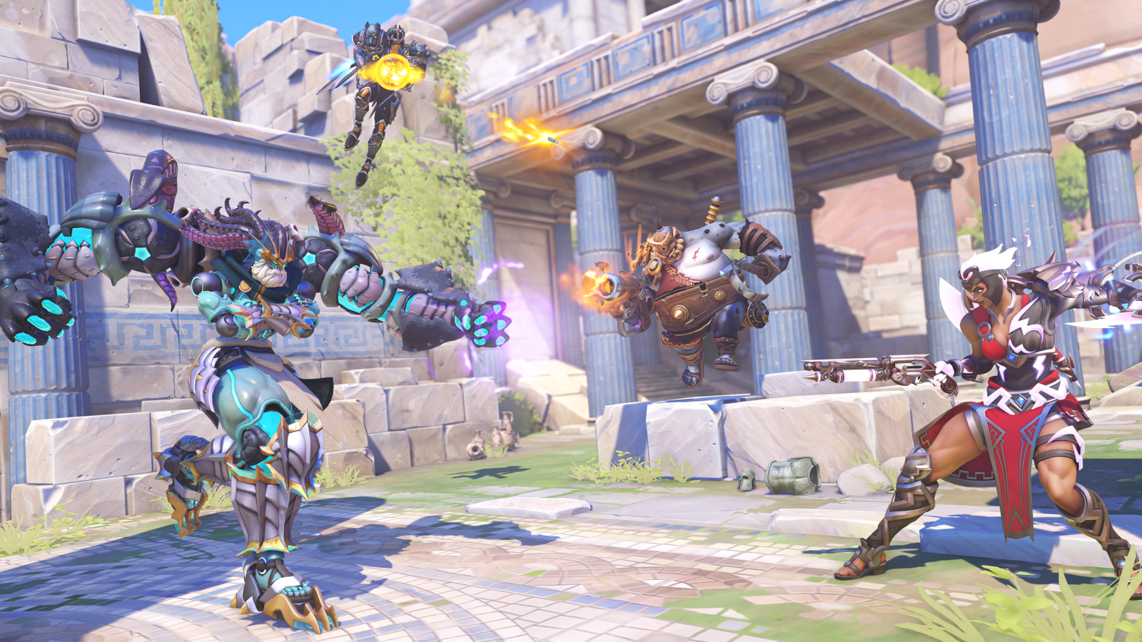 overwatch 2 battle for olympus heroes fighting