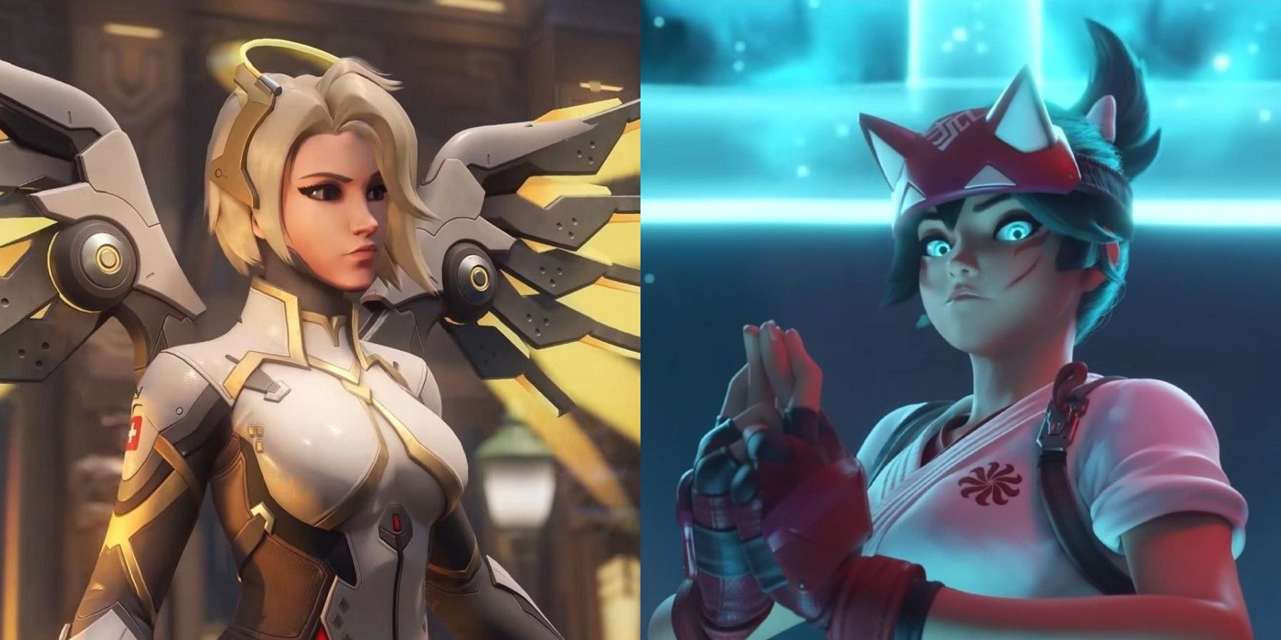 Overwatch 2 Clip Shows Kiriko Rescuing Allied Mercy at the Last Second