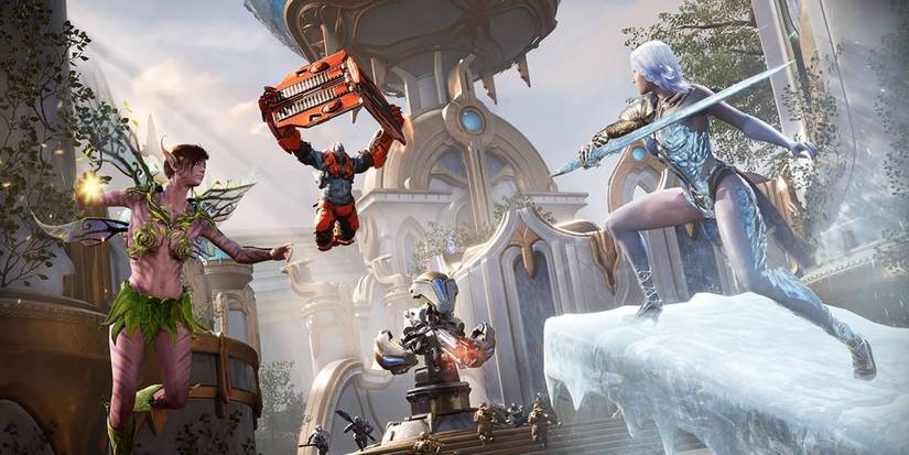 paragon auruoa using an ice attack on the far right 