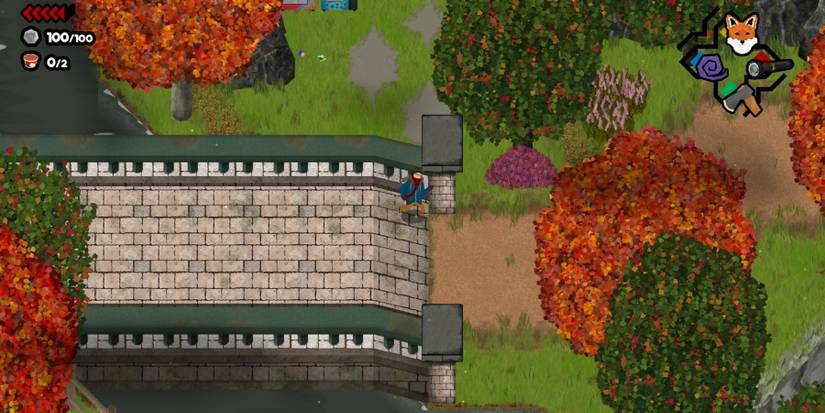 Parker crosses a bridge in Park Story