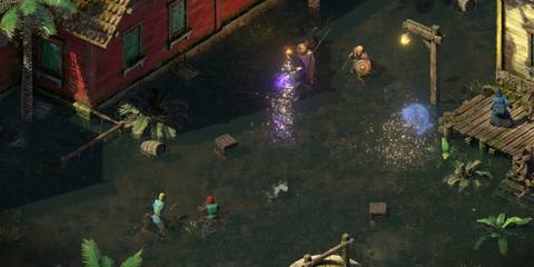 Pillars of Eternity 2: Deadfire Wizard Monk multi-class casting a spell