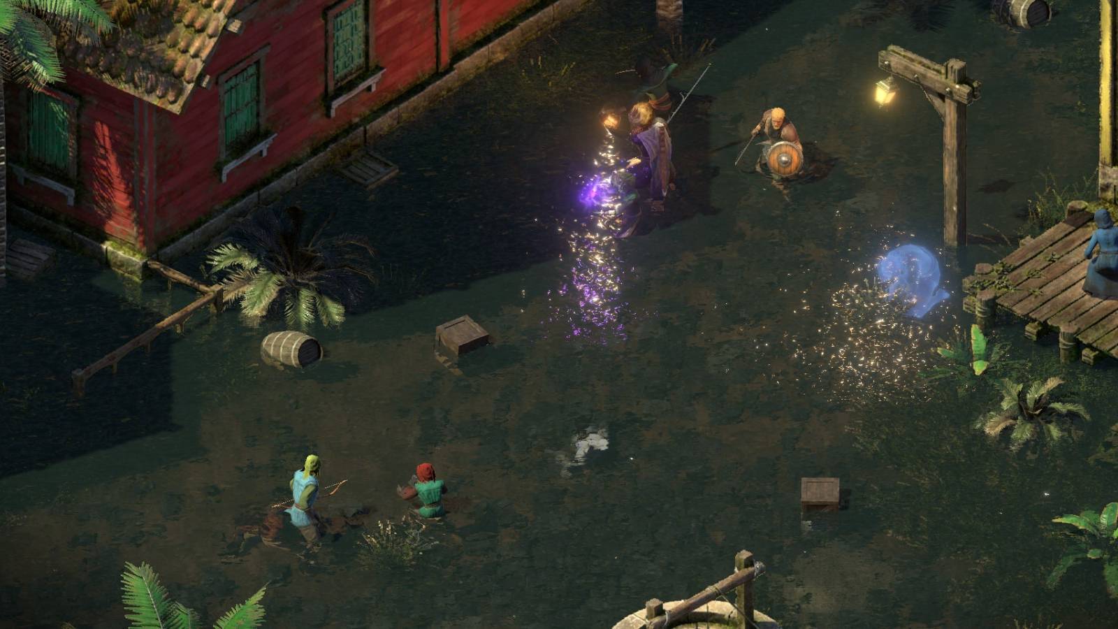 Pillars of Eternity 2: Deadfire Wizard Monk multi-class casting a spell