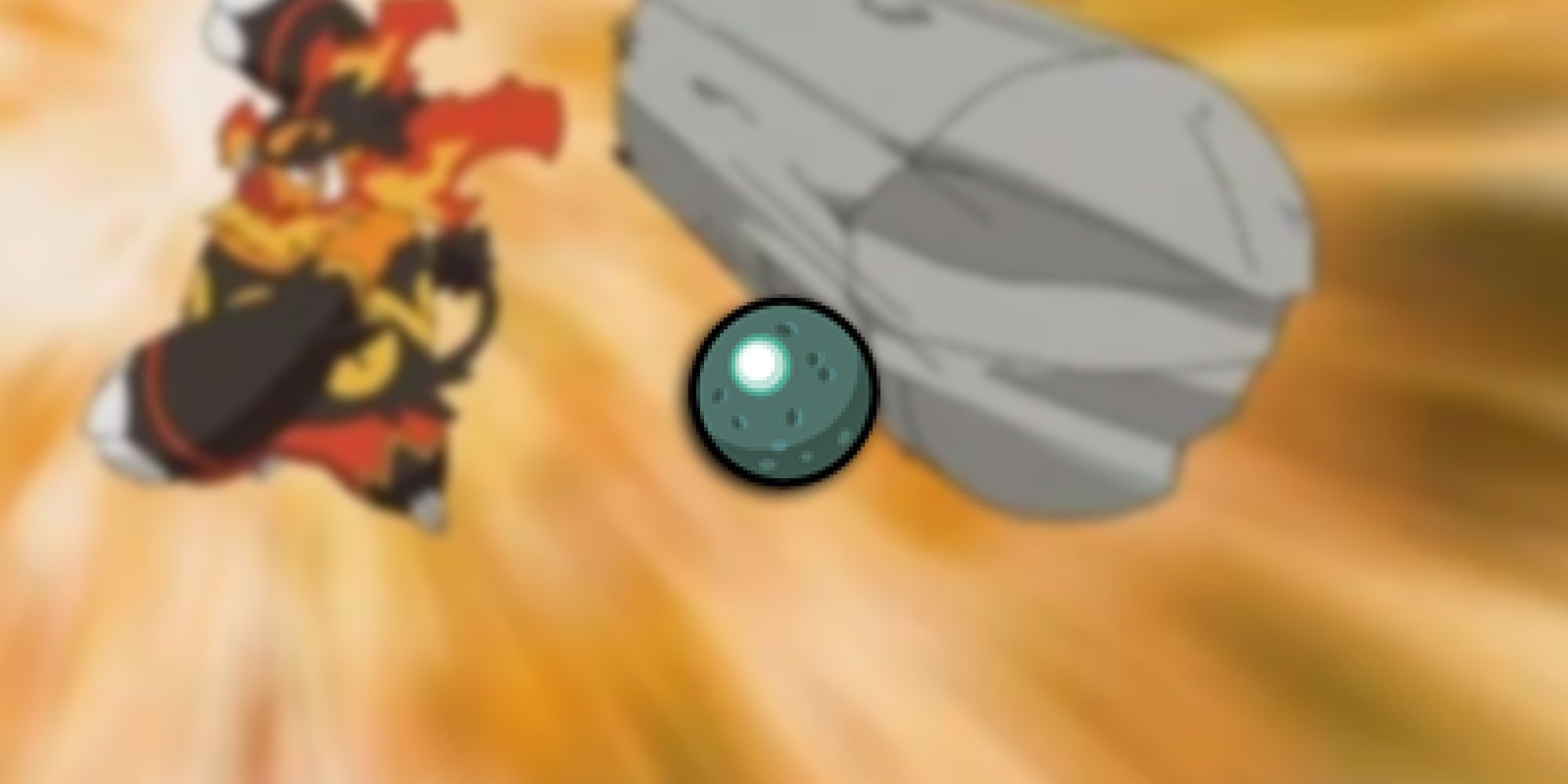 Pokemon - An Example Of Fling Being Used In The Anime With Iron Ball PNG On Top