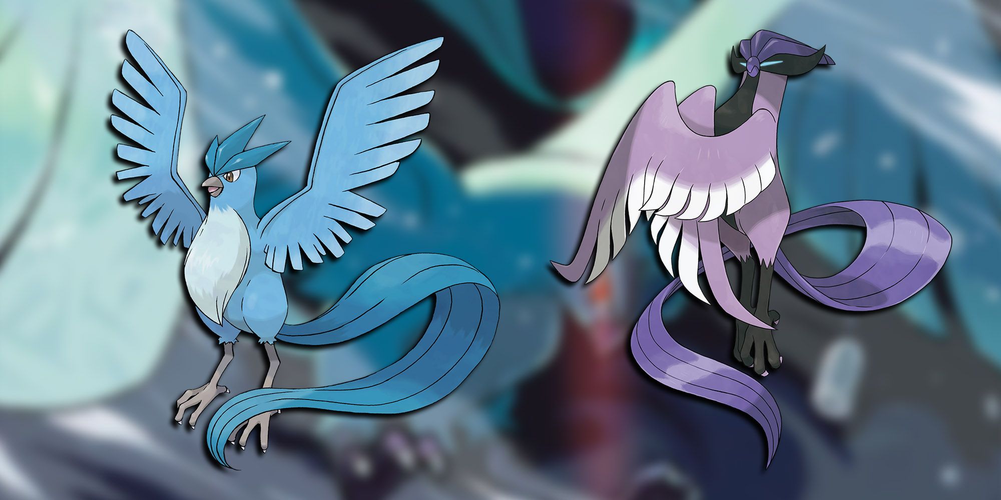 Pokemon - Articuno And Galarian Articuno Side By Side