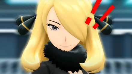 Pokemon Cynthia Jump Scare Black and White