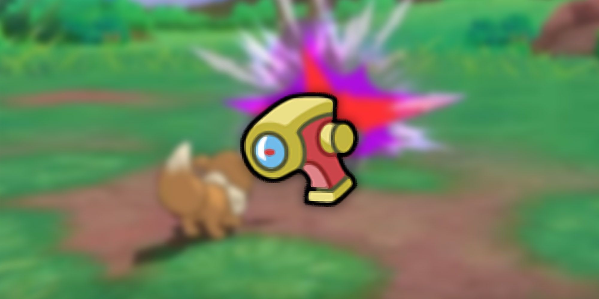 Pokemon -Eevee Landing An Attack With Zoom Lens PNG On Top