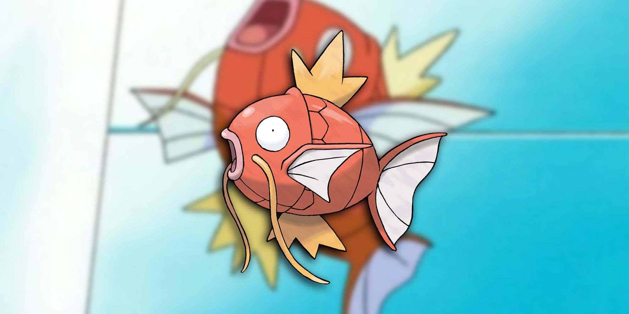 Pokemon - Magikarp As Seen In The Anime With PNG Of Pokemon On Top