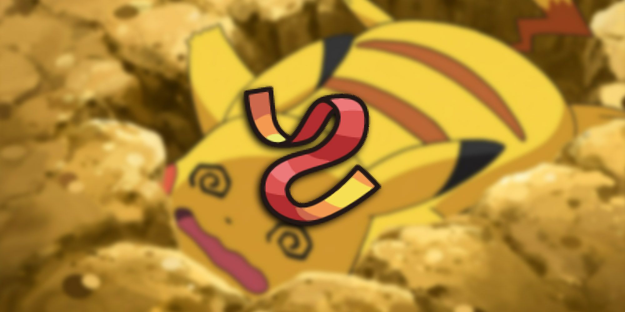 Pokemon - Pikachu In Anime Fainted And Unable To FIght With Focus Sash PNG On Top