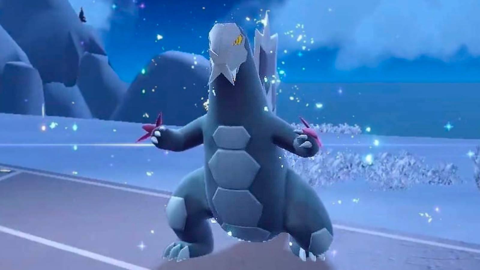 Pokemon Scarlet and Violet Baxcalibur post-evolution sparkle