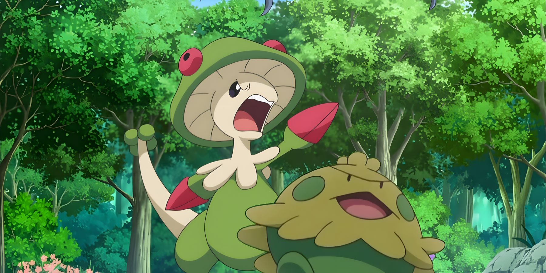 Image of Shroomish and Breloom Mushroom Pokémon