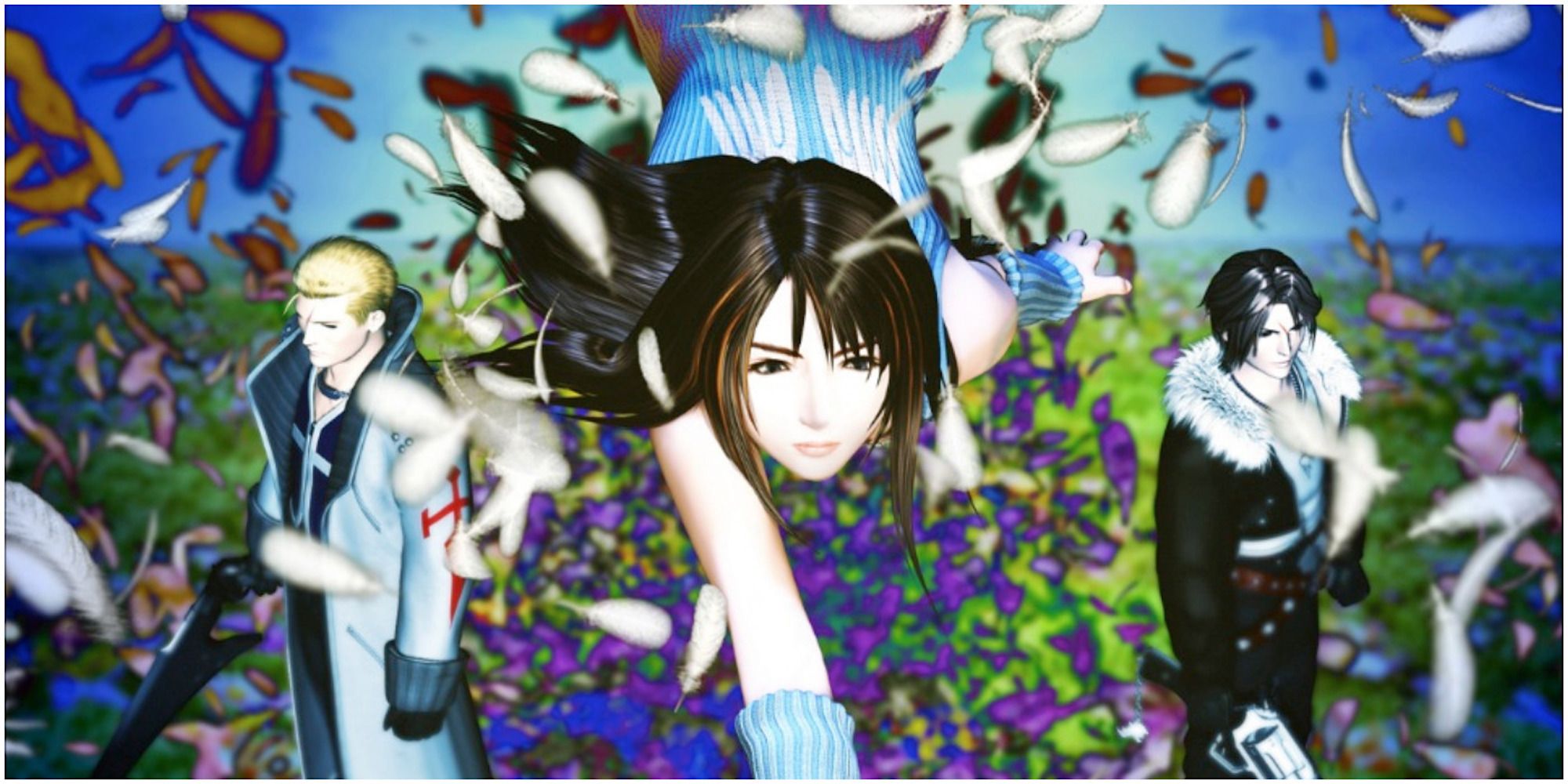 Promo art featuring characters in Final Fantasy 8