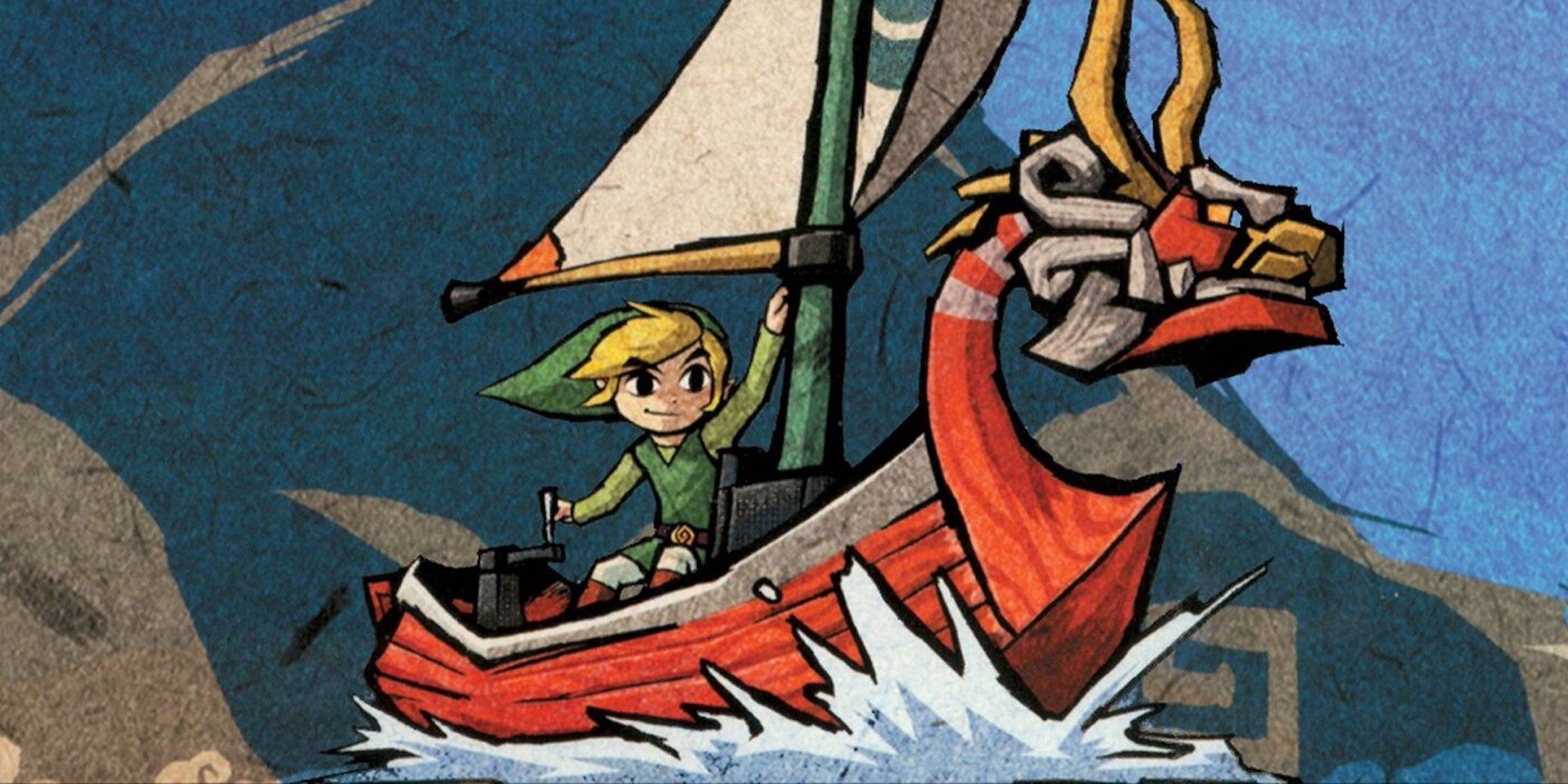 Art Promotionnel Mettant En Vedette Les Personnages De Link Dans The Legend Of Zelda The Wind Waker