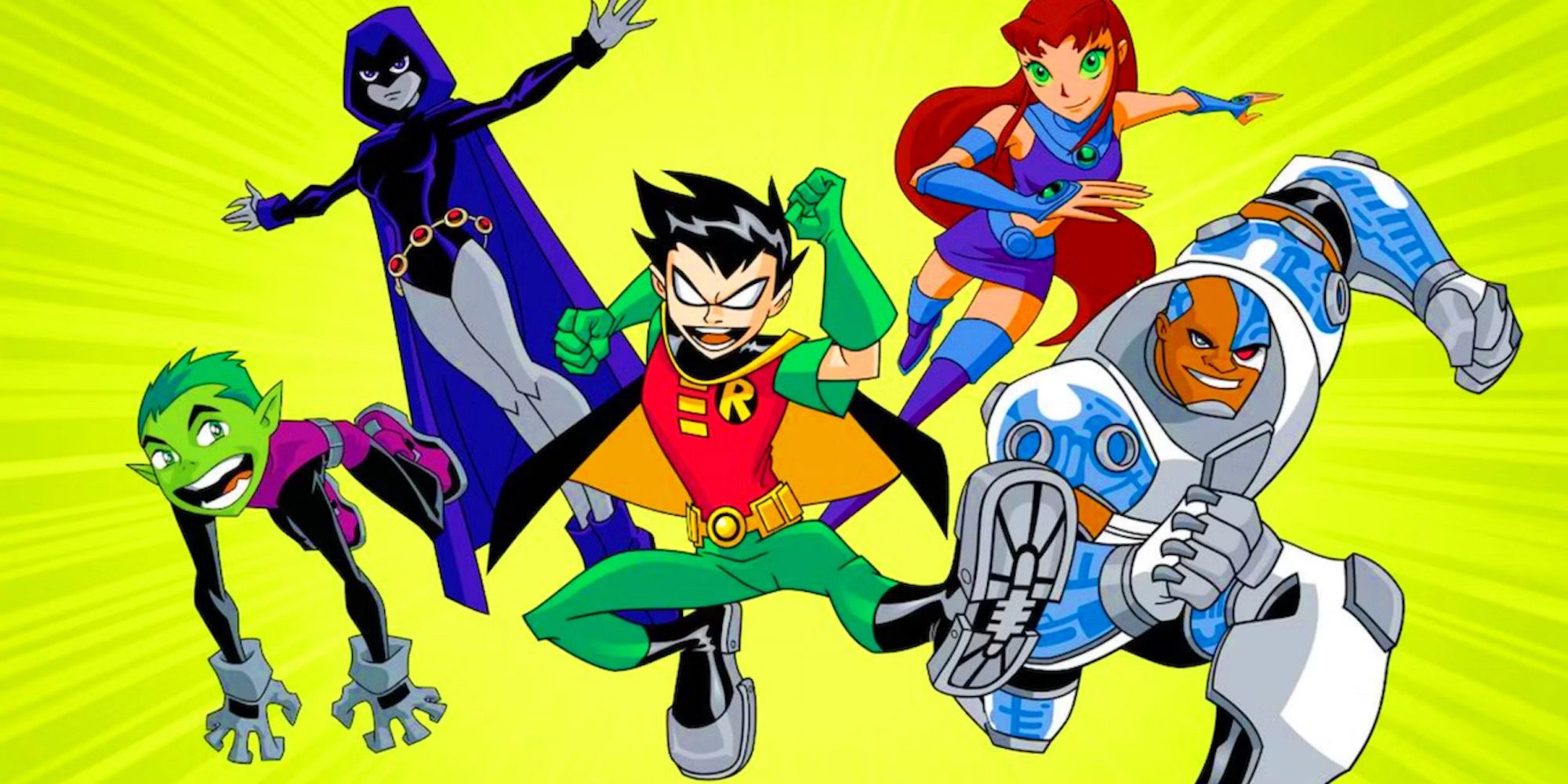 Promotional art featuring the Teen Titans in Teen Titans