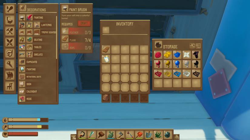 Raft Paint Inventory