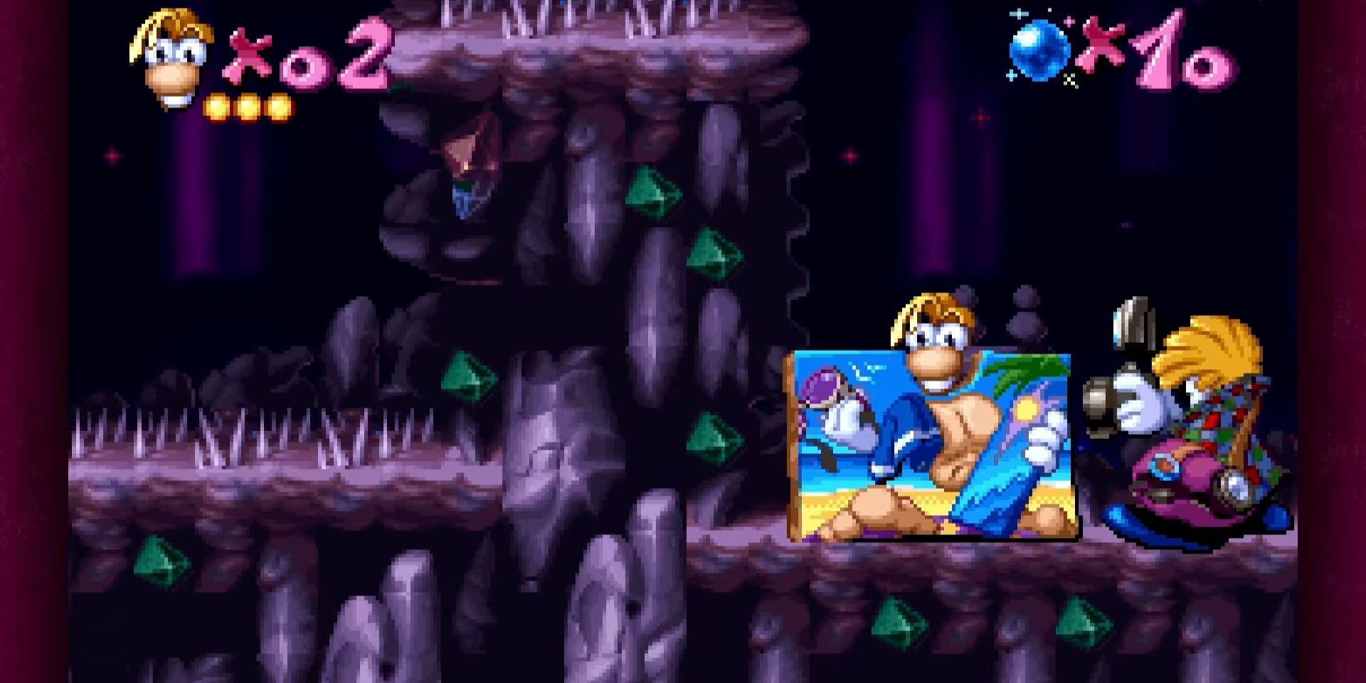 A screenshot from the video game Rayman Classic