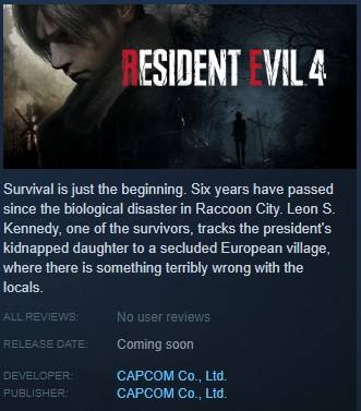 resident evil 4 steam blurb