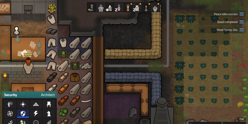 Rimworld defensive structures barricades and sandbags