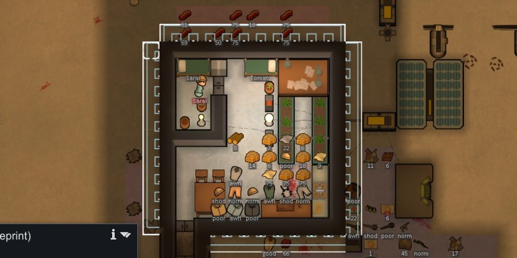 RimWorld Freezer Room With Double Wall