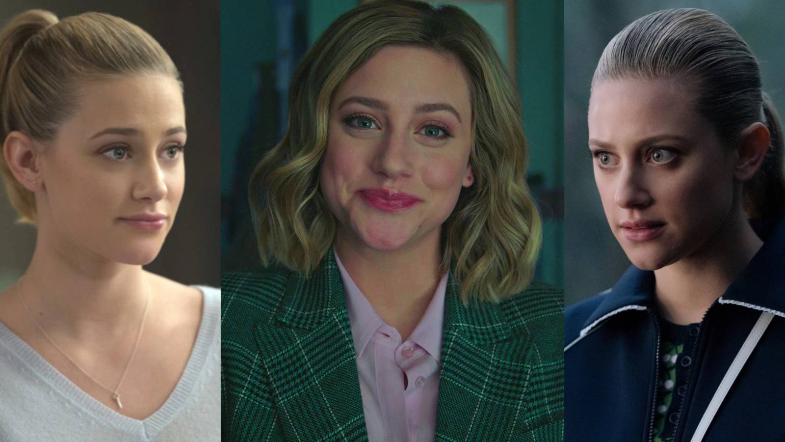Betty in Riverdale Season 1; Betty in a green jacket; Betty outside looking curious
