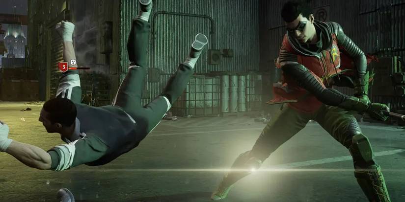 Robin attacking with his staff